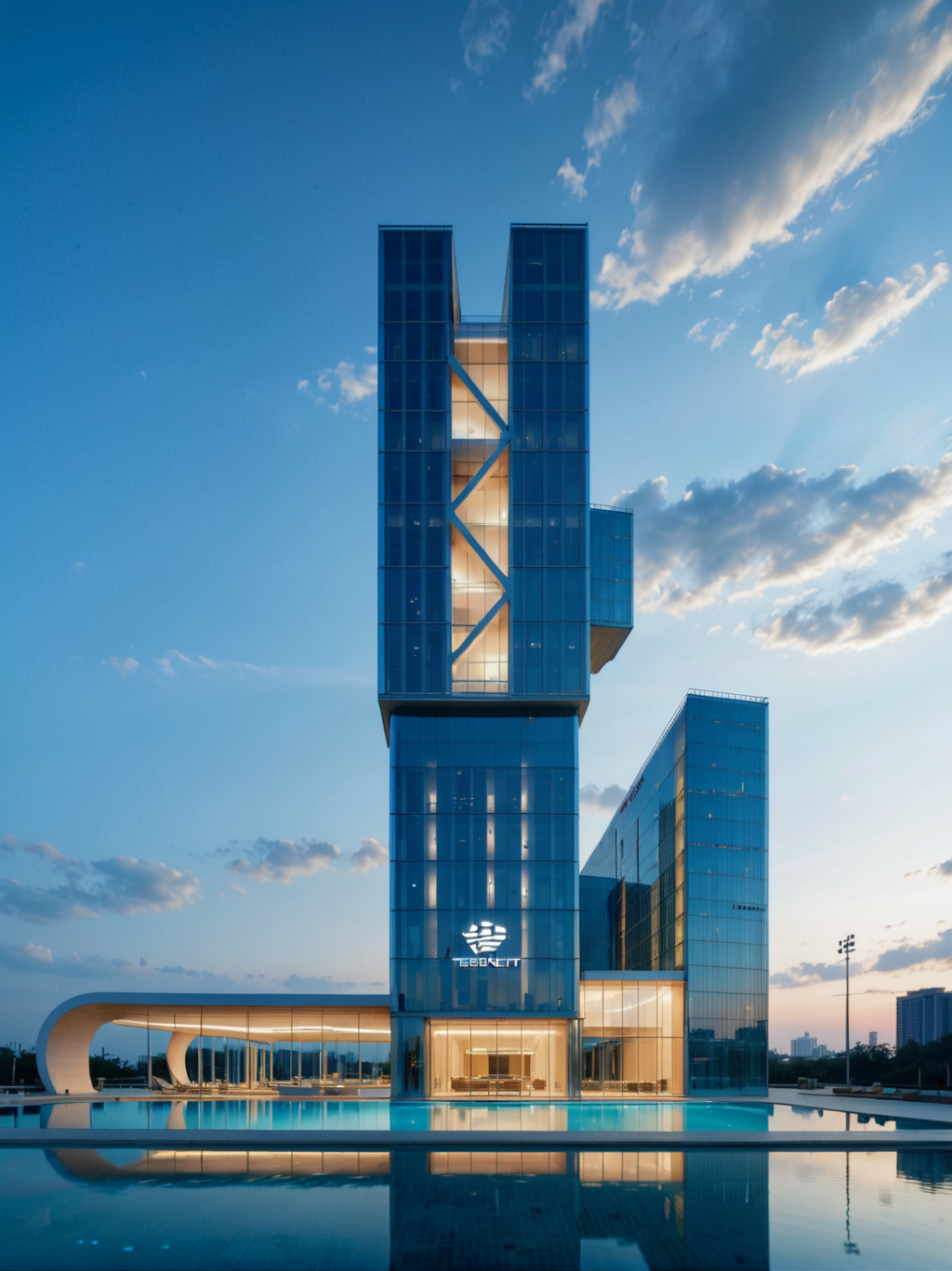 00498-1595261803-cinematic photo A building with a unique and spectacular modern style,with (a logo of _Tencent__1.4) on the top,featuring very i.png